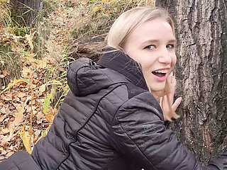 My teen stepsister loves to thing embrace together with go for cum outdoors. - POV